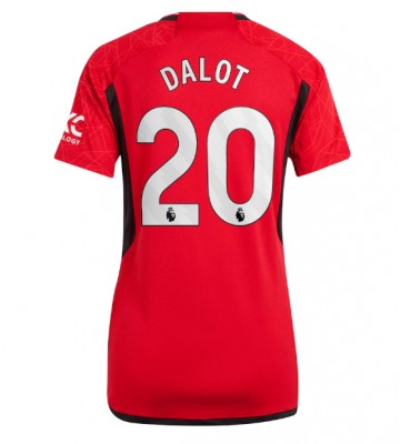 Manchester United Diogo Dalot #20 Hemmatröja Kvinnor 2023-24 Kortärmad